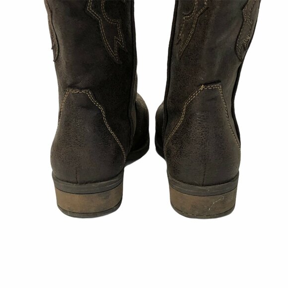 Rampage Waylen Womens Size 6 M Faux Leather Brown Western 14” Tall Boots - Picture 10 of 12